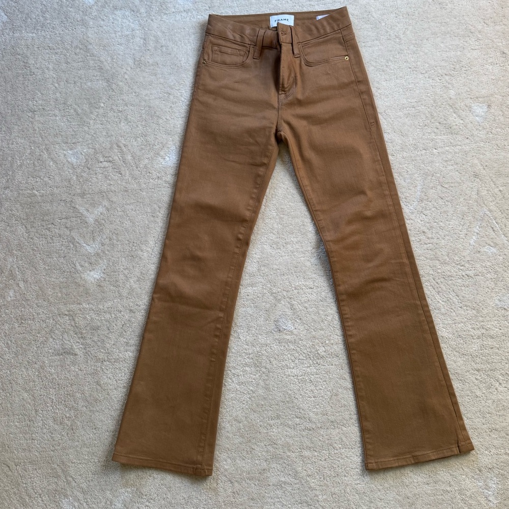 Frame waxed jean - le crop mini boot size 24